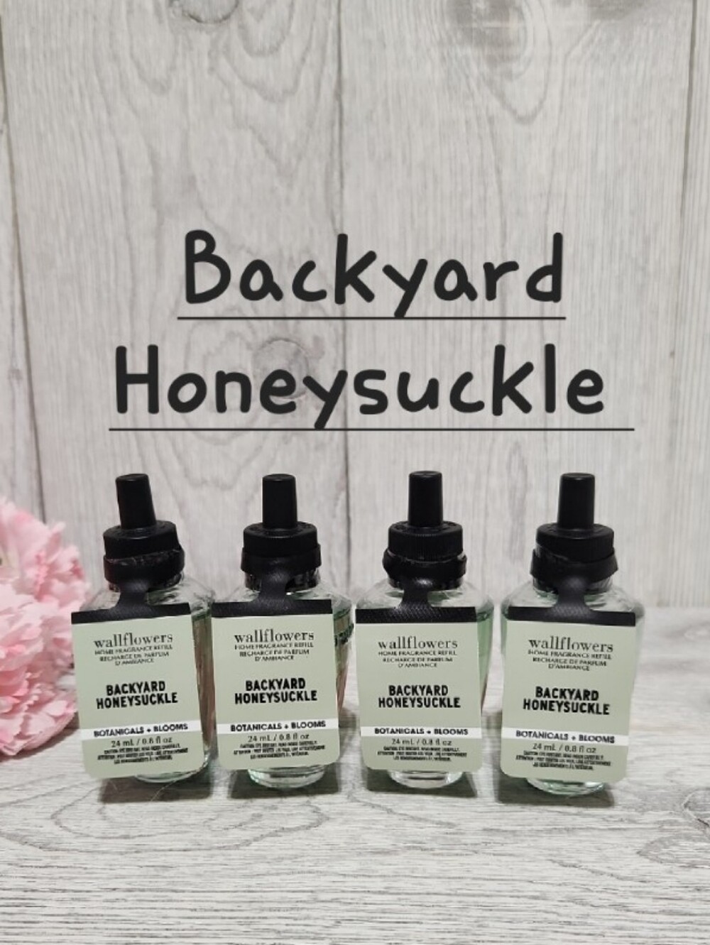 Bath & Body Works Backyard Honeysuckle Wallflower Refills X4